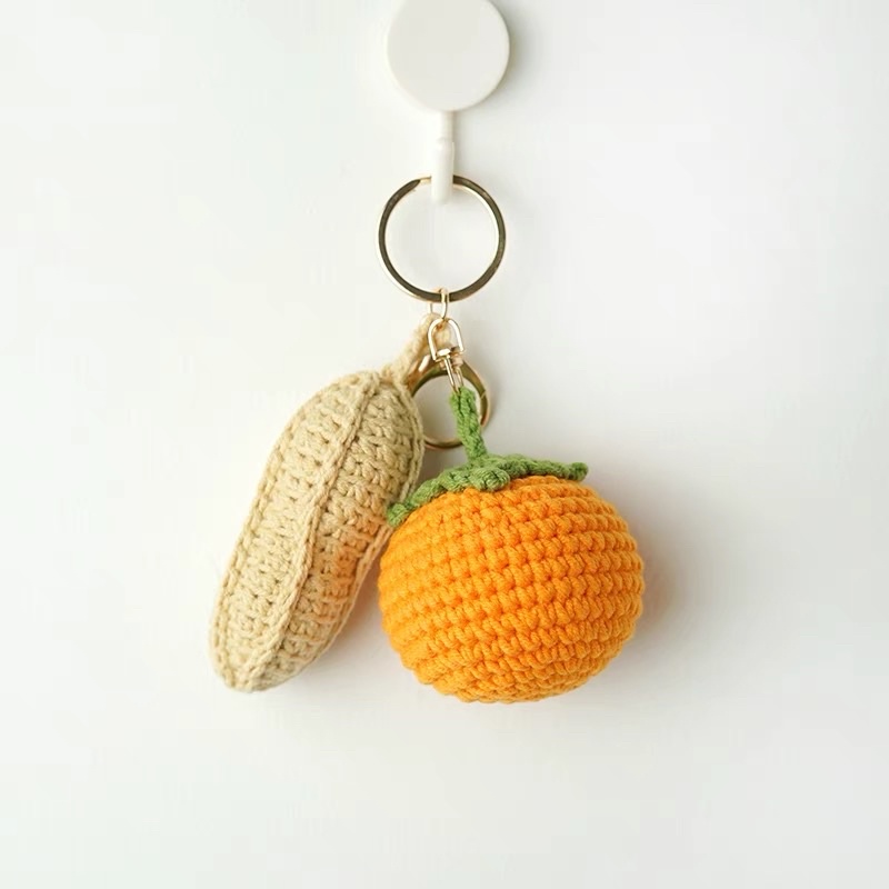 DIY Gói Nguyên Liệu Móc Len Quả Cam   Và Củ 🥜 - Quà Tặng Handmade Tự Làm Trang Trí Móc Khoá [Có hướng dẫn]