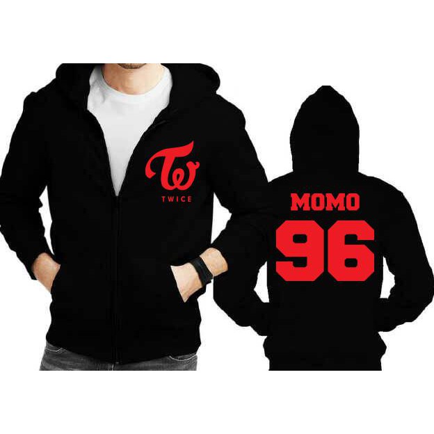 Áo Khoác Hoodie Lông Cừu In Chữ Twice Momo 96 Thời Trang Cho Nam Nữ