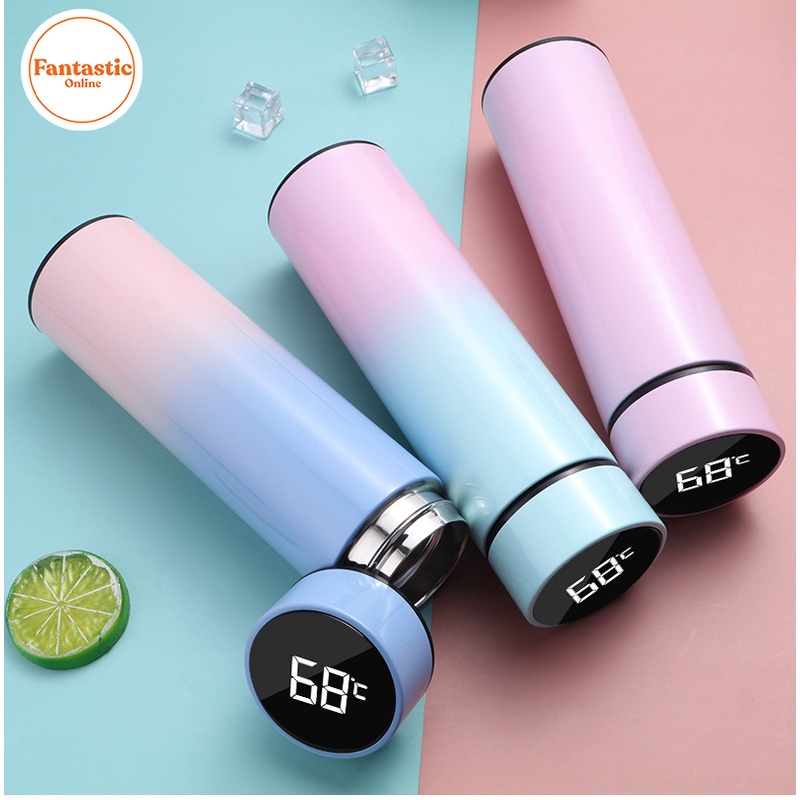 Bình Giữ Nhiệt Inox FANTASTIC - Bình Giữ Nhiệt Thông Minh Có Báo Nhiệt Độ - Dung Tích 500ml