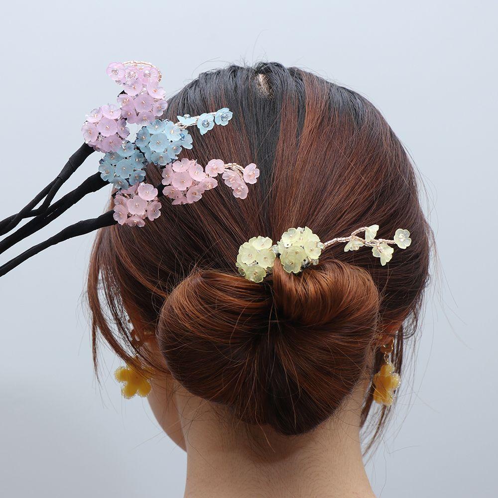 Kẹp Tóc Búi Tóc Đính Đá Nhân Tạo Handmade Thanh Lịch Dành Cho Nữ