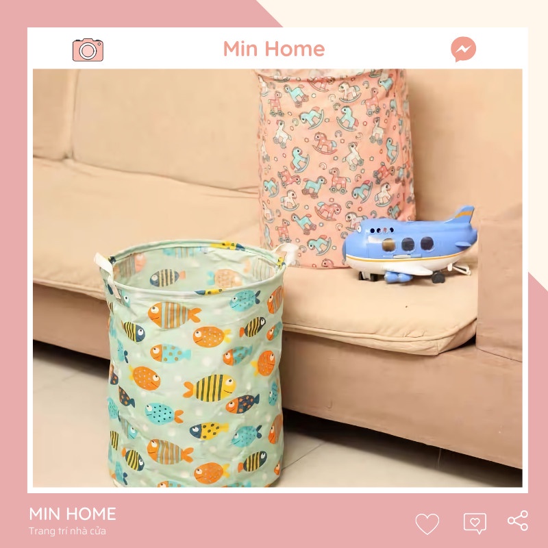 [SIÊU RẺ] Giỏ Vải Đựng Đồ Đa Năng Chống Thấm Nước Phong Cách Tây Âu.