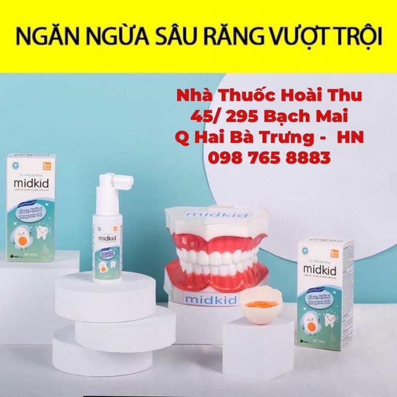 Xịt Chống Sâu Răng MIDKID - bảo vệ men răng ,ngừa ố vàng (dành cho bé từ 1 tuổi)