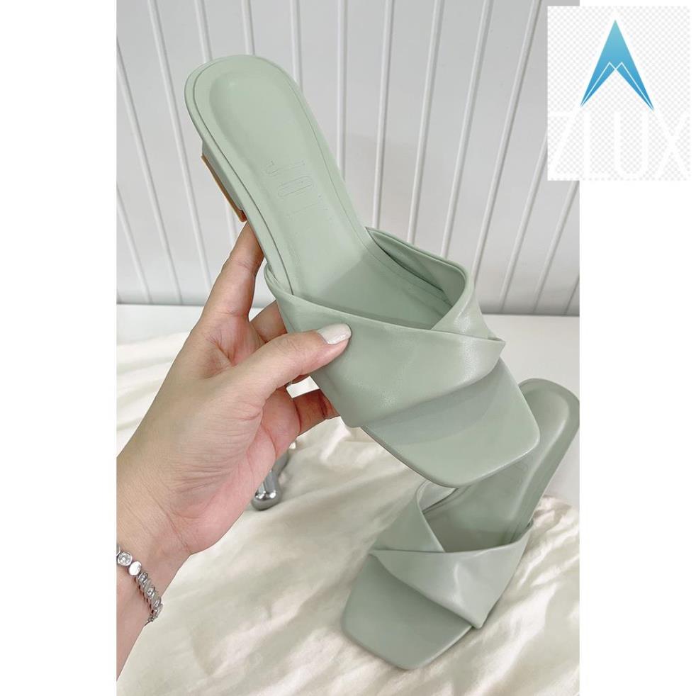 💇 Guốc Cao Gót Nữ JOTI Farah 3279VN5 - Mũi Vuông Hở Gót Đế Vuông Cao 5cm Da Mờ - Mang Công Sở Dự Tiệc 💇