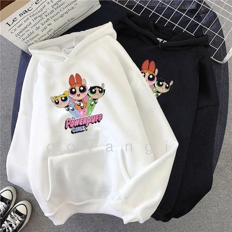 Áo hoodie Power Girls oversize Unisex phong cách Hàn Quốc