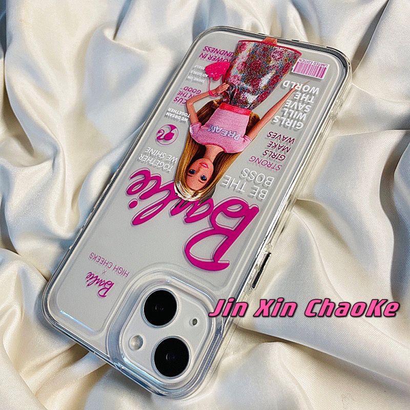 SANRIO Ốp Điện Thoại Cứng Trong Suốt Chống Sốc Hình Búp Bê Barbie Cho iPhone 11 13 12 X XS Pro Max xr 12 13 Mini xr