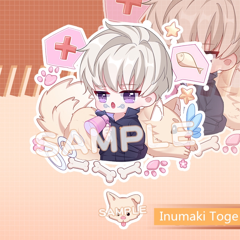 Móc chìa khóa acrylic in họa tiết hai mặt phong cách hoạt hình Yuji Itadori Gojo dễ thương