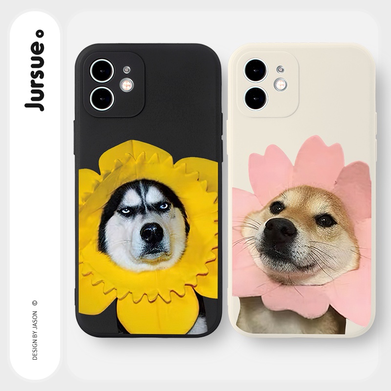 Ốp lưng JURSUE mềm hoạt hình cặp đôi dễ thương đẹp Cho iPhone 14 13 12 11 Pro Max SE 2020 X XR XS 8 7 ip 6S 6 Plus Y2276