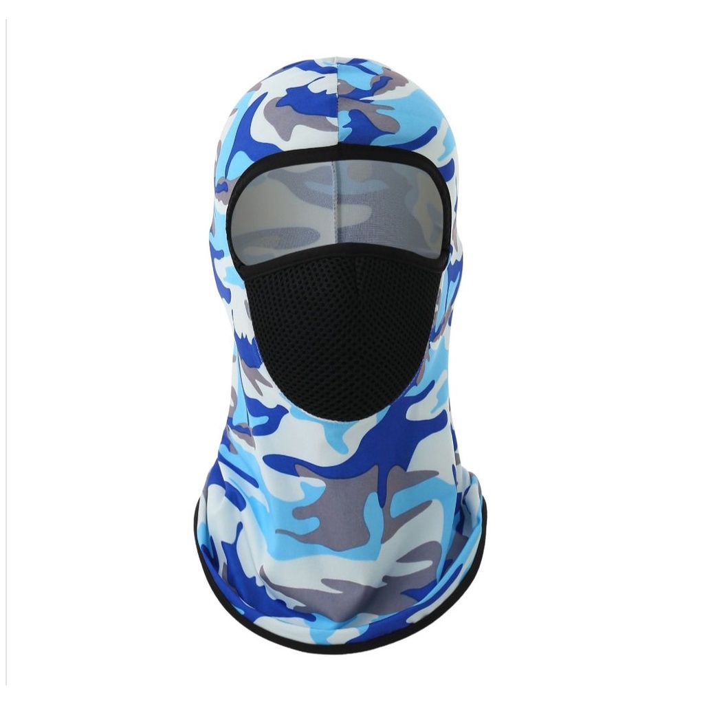 Mũ trùm đầu Ninja 2in1 kín cổ kiêm khẩu trang chống nắng, bụi, đi phượt - Vải mát co giãn thoáng khí, thấm mồ hôi
