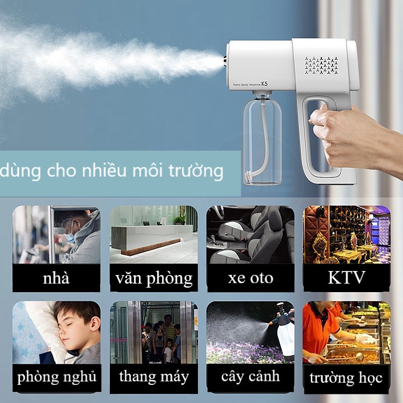 Súng phun khử trùng tự động🍙Hàng sẵn ship ngay🍚k-5Súng phun khử trùng Atomizer 💥 Cung cấp dung dịch rửa tay SLL 💥 cao cấ