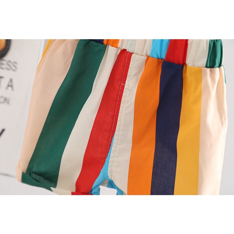 Set Đồ Mùa Hè 2 Món Gồm Áo Thun Cotton + Quần Ngắn Cơ Bản Cho Bé Trai/Gái