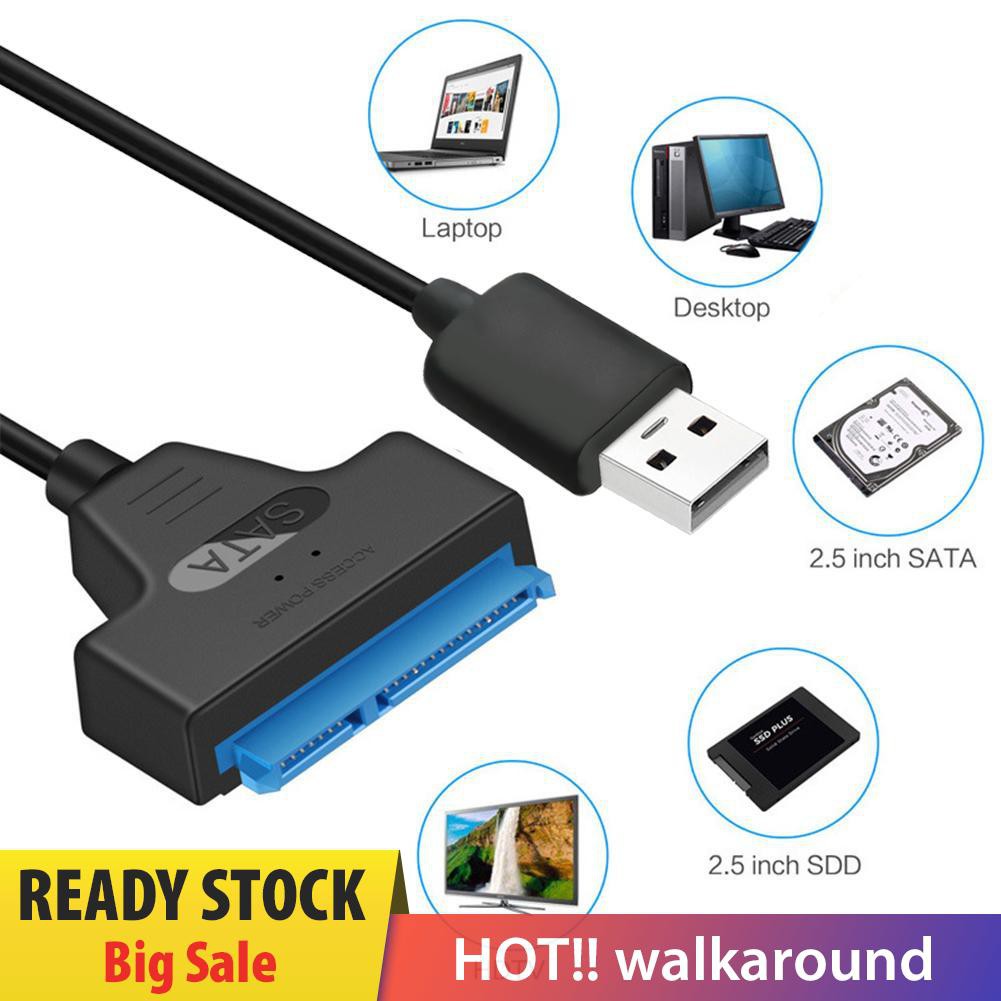 Cáp Chuyển Đổi Usb 2.0 Sang Sata 22pin Cho Ổ Cứng 2.5 Inch Hdd Ssd