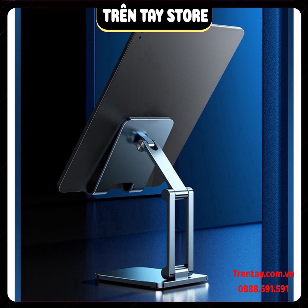 Giá Đỡ Kệ Ipad Máy Tính Bảng 2 Khớp Xoay Gấp Gọn Đa Năng P12 Kệ Silicon đa điểm chống xước hợp kim nhôm cao cấp.