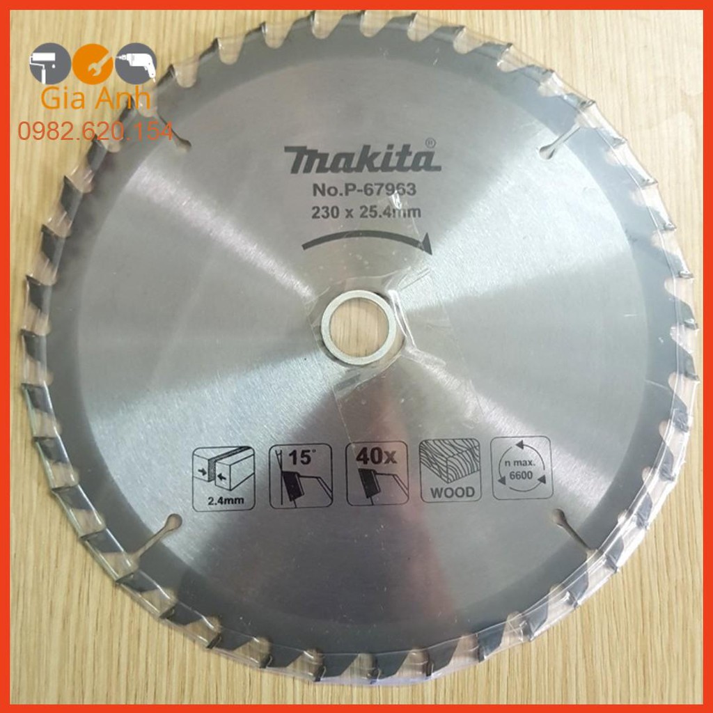Lưỡi cắt gỗ Makita 230mm x 25,4mm - 40 răng cưa