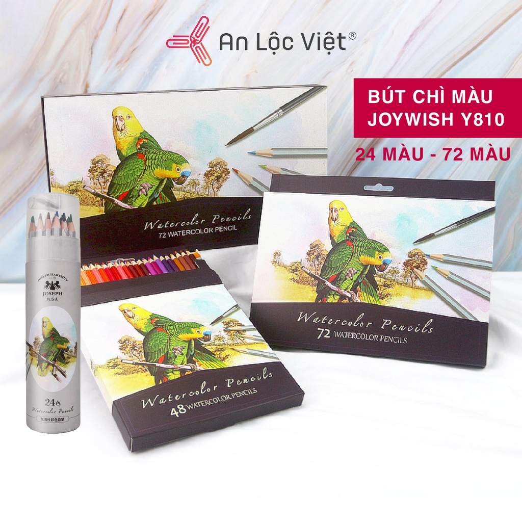 Bộ Bút Chì Màu Nghệ Thuật 24, 72 Màu Tan Trong Nước Joywish Y810