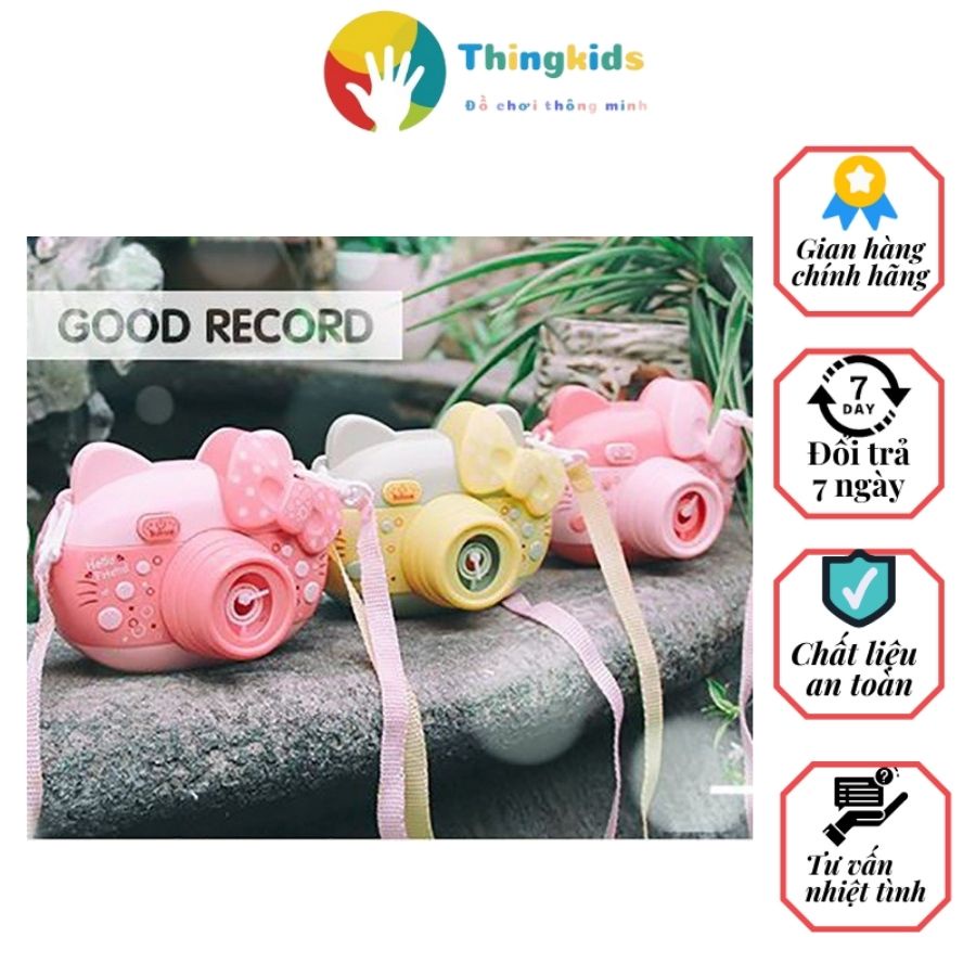 Đồ chơi máy ảnh thổi bong bóng tự động có nhạc- THINGKIDS