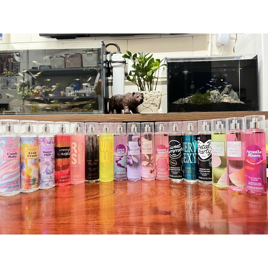 Xịt Thơm 236ml Victoria Fleu, Xịt thơm Body Mist Bath and Body Works, Victoria Secret bản Trung