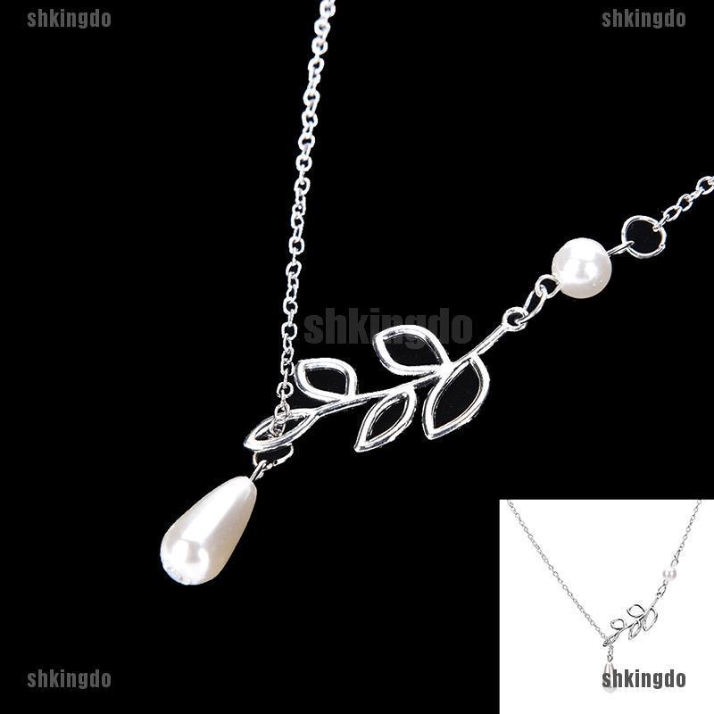 Dây chuyền ngọc trai đính đá quý thời trang