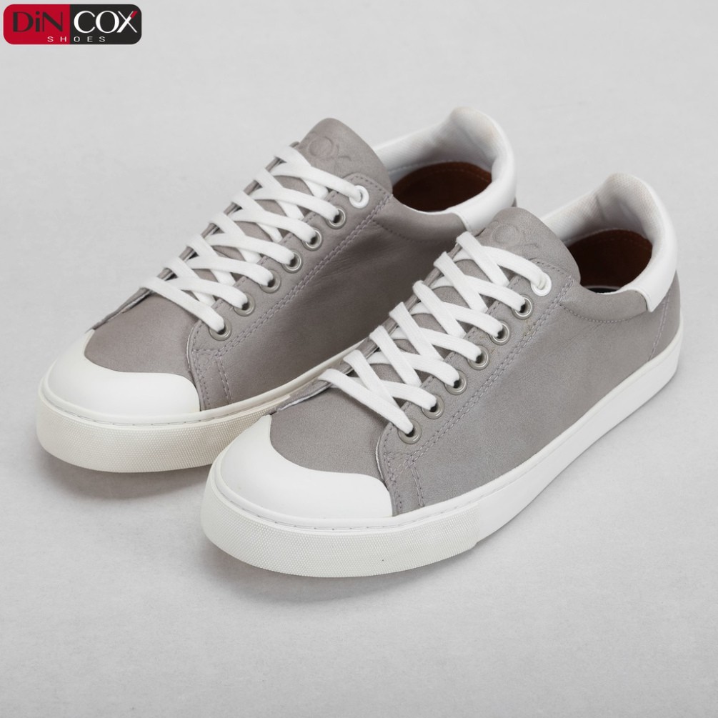 Giày Sneaker Da Nam DINCOX C13 Cách Điệu Sáng Tạo Grey/White