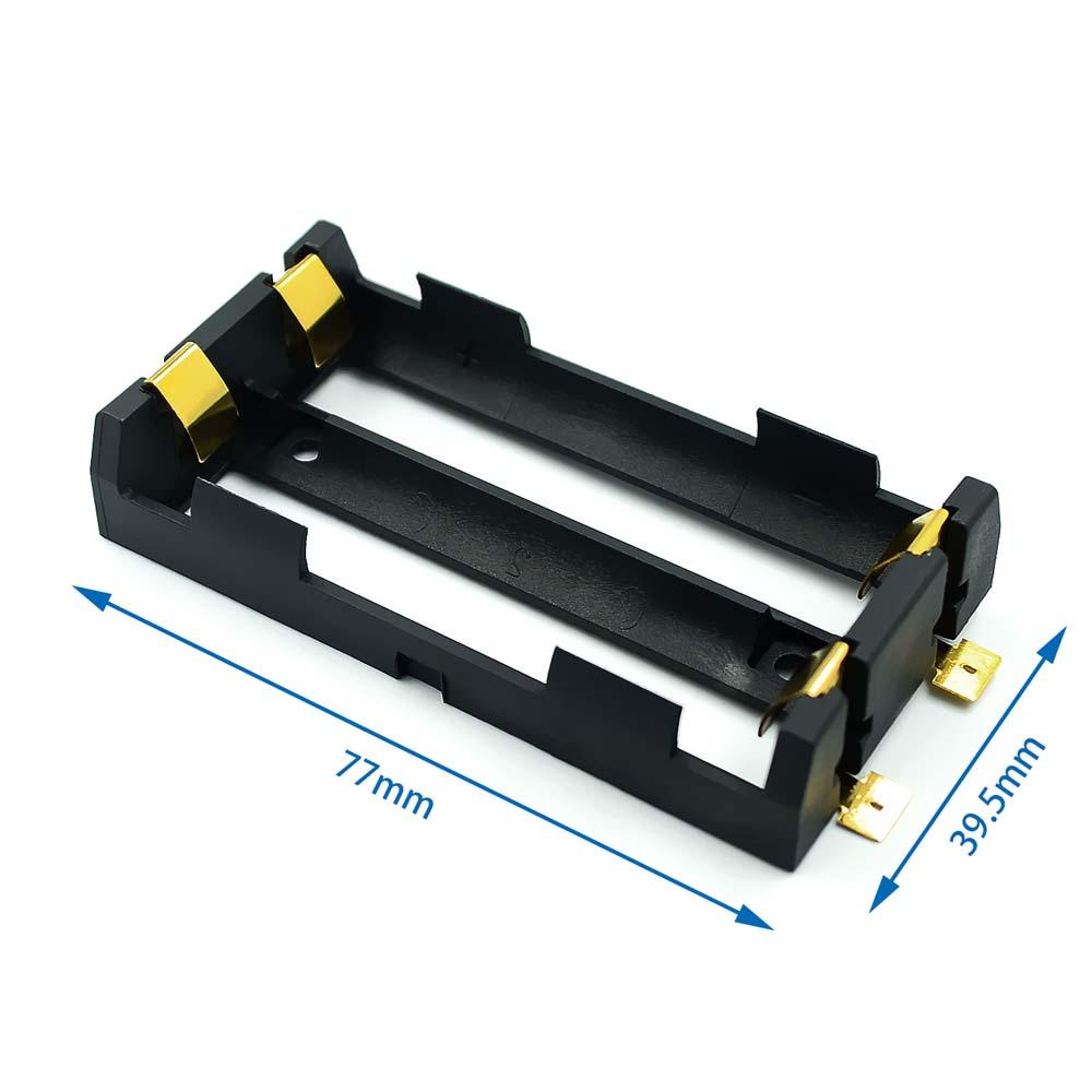 Hộp Đựng Pin 18650 1 2 Khe Bằng ABS Chất Lượng Cao