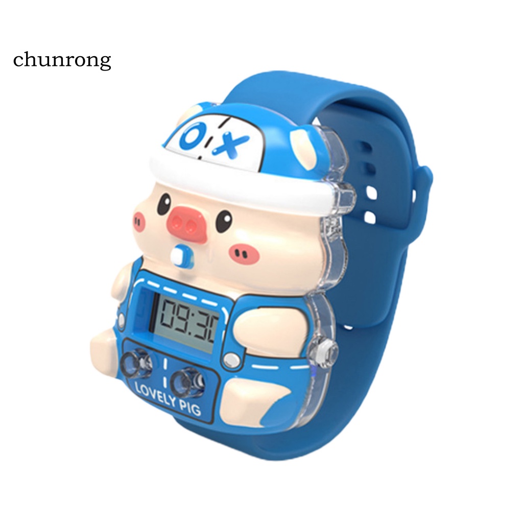 Cr Đồng Hồ Điện Tử Màn Hình LCD Hình Heo Con Đáng Yêu Cho Bé