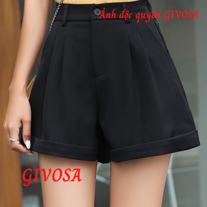 Quần short nữ Goness cạp cao chất vải Vintex cao cấp co giãn tốt tôn dáng | BigBuy360 - bigbuy360.vn