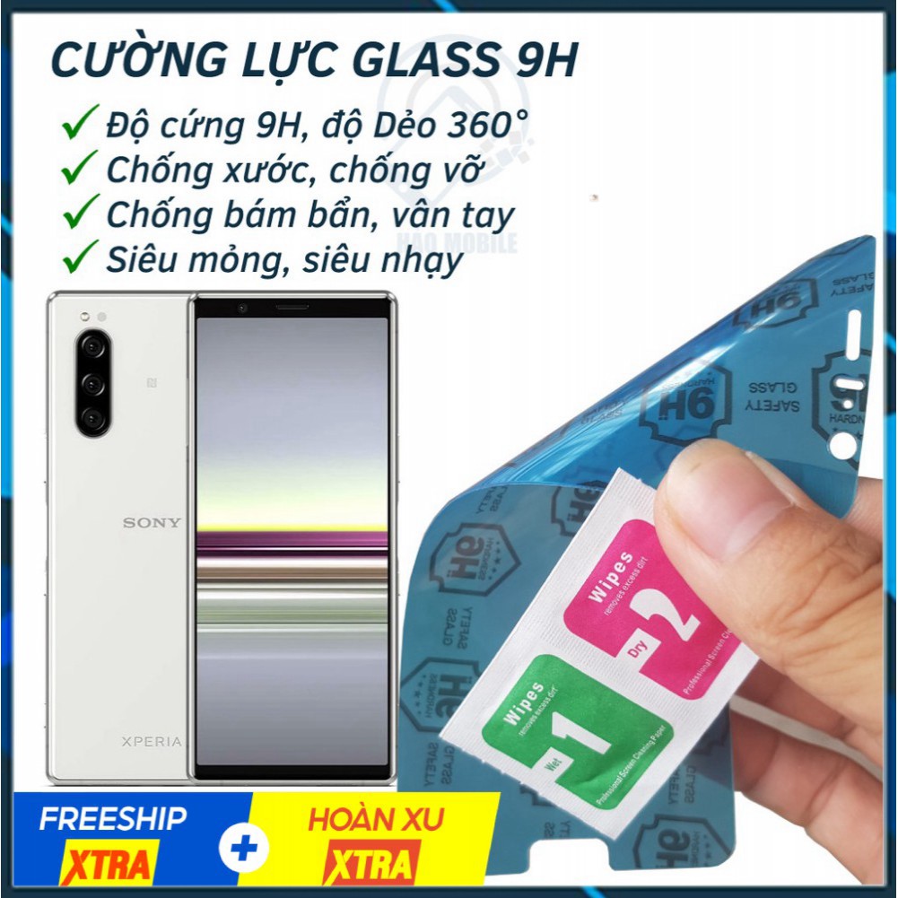 Dán cường lực dẻo nano mặt trước, sau, camera Sony Xperia 5