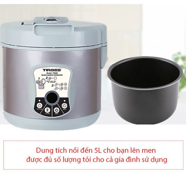 Nồi làm tỏi đen TIROSS TS906 5 Lít Có Chức Năng Sấy Khô