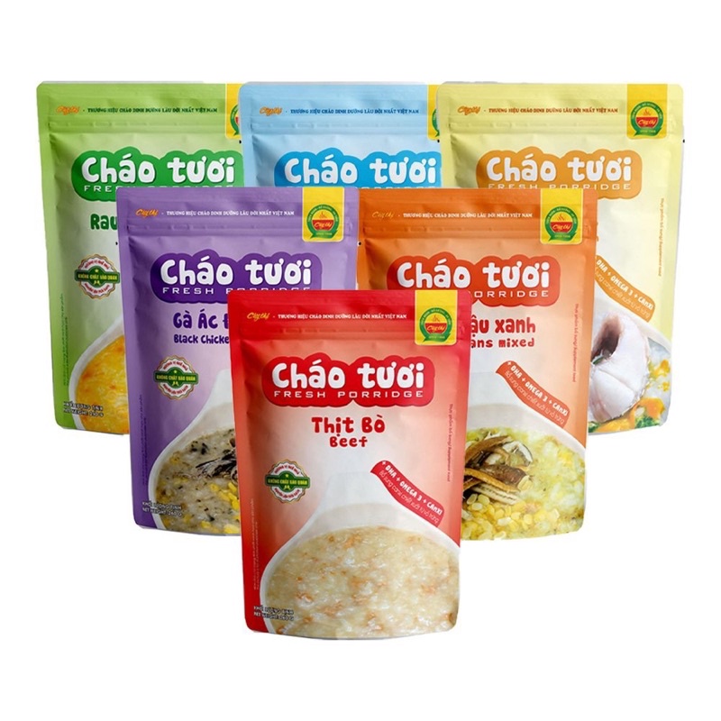 Cháo tươi Cây Thị đủ vị- Thịt bò/Cá lóc/Cá hồi/Lươn/Gà ác/Thịt Heo/ Rau củ