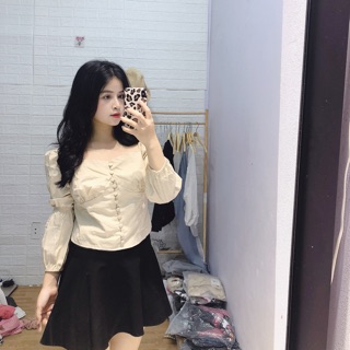 Áo thô cúc bọc