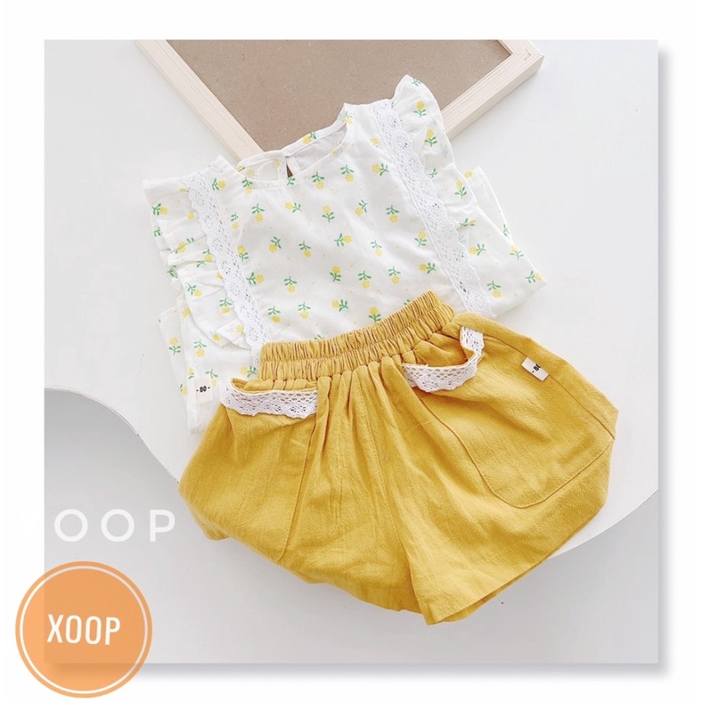 (8-22kg)Bộ thô cánh tiên trắng phối 2 ren 2 bên cho bé gái