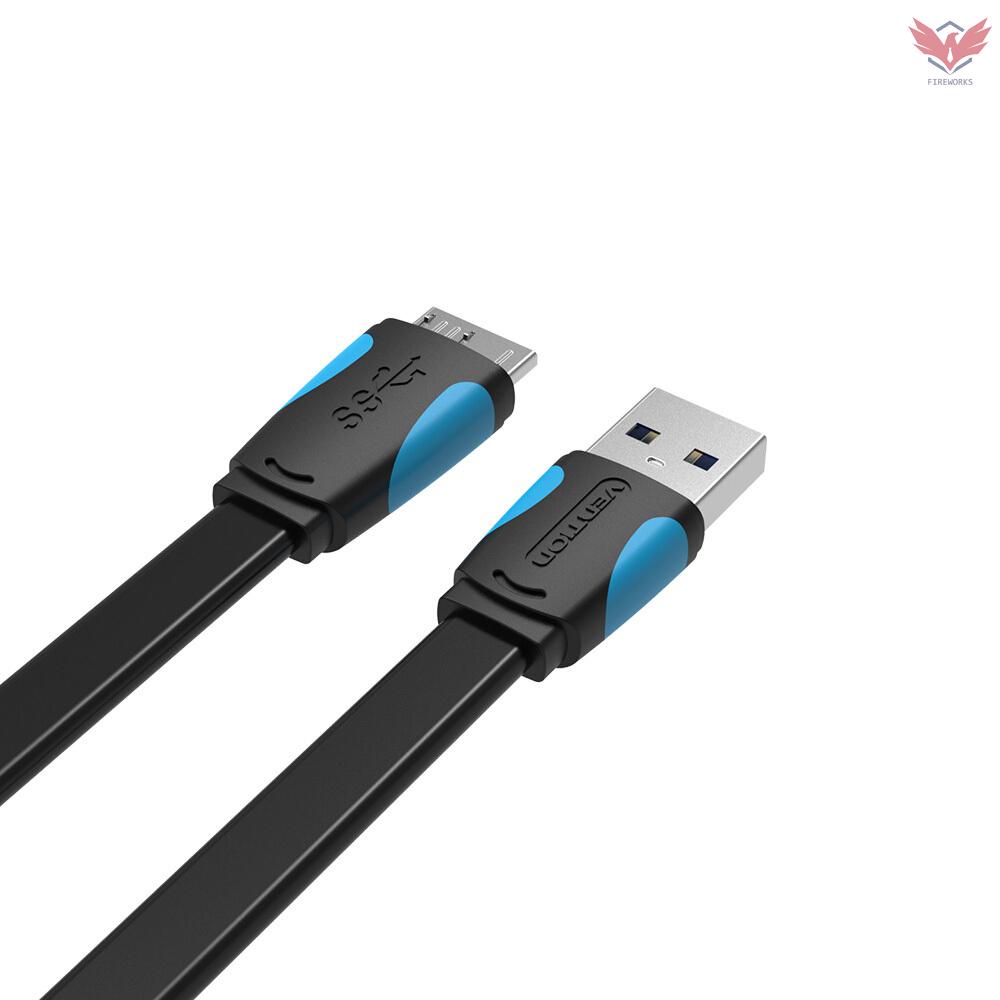 VENTION Dây Cáp Usb Type A Male Sang Micro B Cho Ổ Cứng Ngoài Samsung S5 Và Note3 0.25m Đen