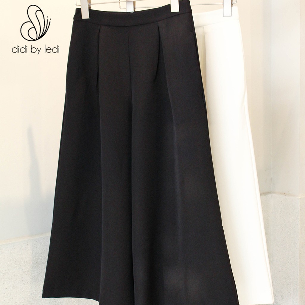 Quần Cullotes ống rộng, quần tây Đen nữ ly trước  DIDI BY LEDI vải Visco cao cấp cạp cao  - QK039 | BigBuy360 - bigbuy360.vn