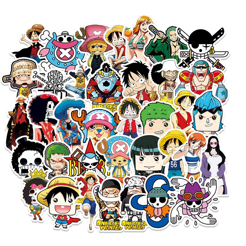 Bộ Sưu Tập 100/50/48 Miếng Sticker Phim Hoạt Hình One Piece