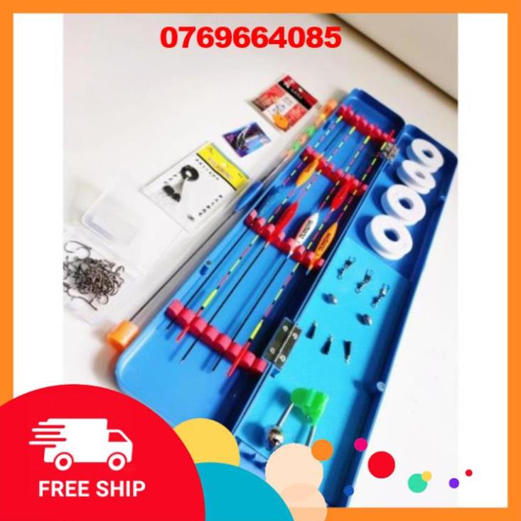 Combo Hộp Phao Câu Cá 6 Quả Kèm 14 Món Theo Kèm PHỤ KIỆN CÂU ĐÀI CÂU ĐƠN ĐẦY ĐỦ -Đ𝗢̂̀𝗖𝗔̂𝗨𝟮𝟱𝟳