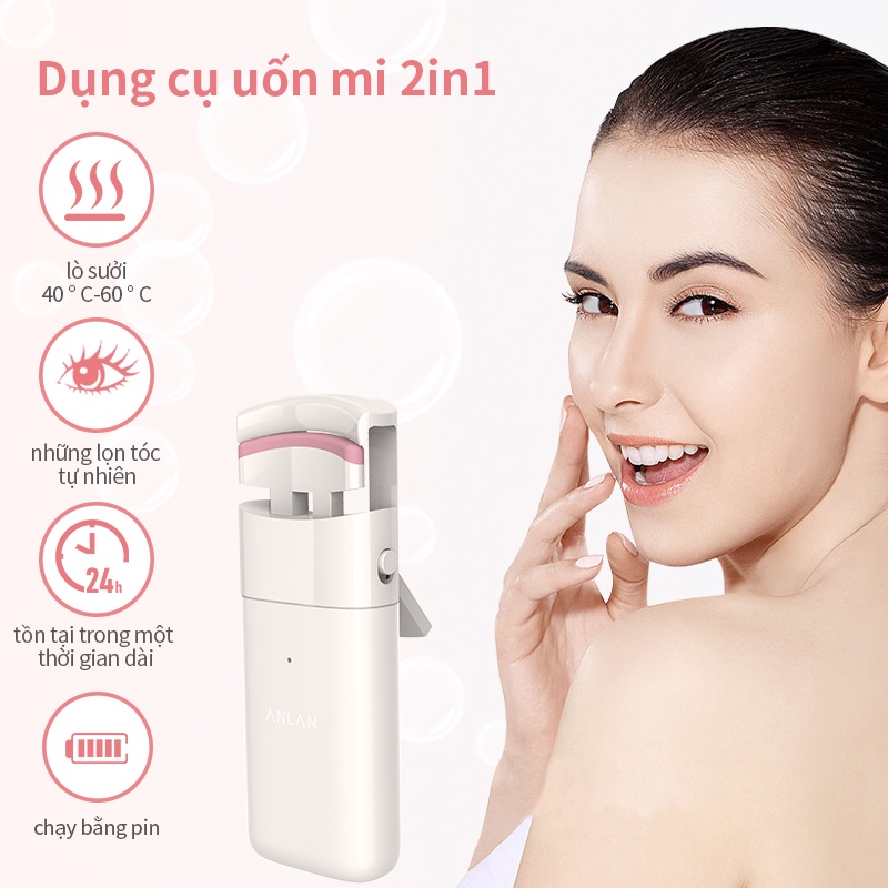 Máy uốn cong lông mi ANLAN hiệu quả lâu dài kích thước nhỏ gọn dùng pin