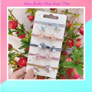 Dây buộc tóc đính hoa xinh xắn