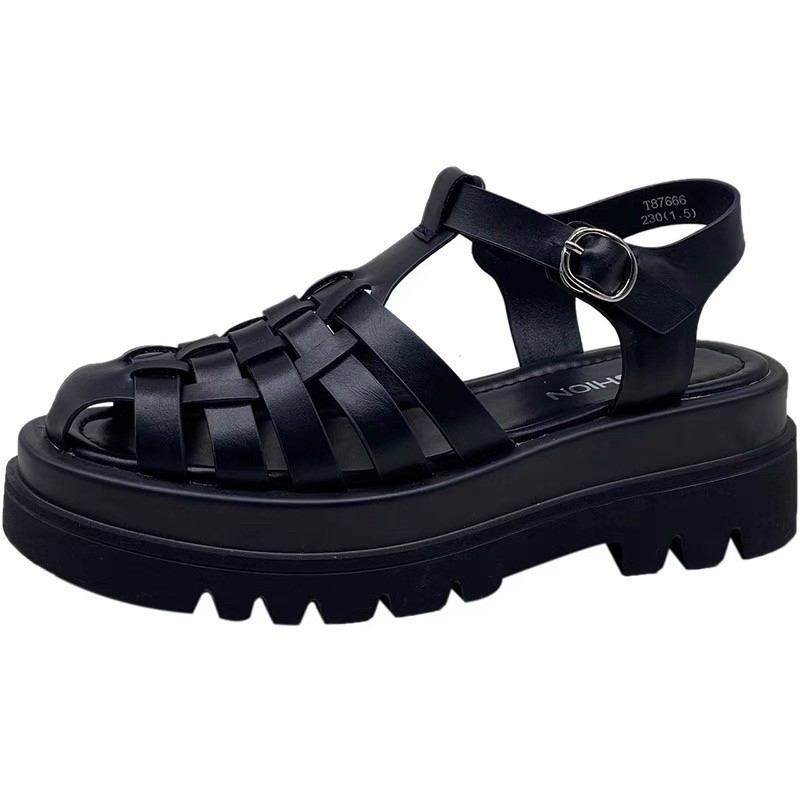 Sandal rọ Quảng Châu chất nhựa đúc cao cấp đế thô 5p lên chân chất lừ | BigBuy360 - bigbuy360.vn