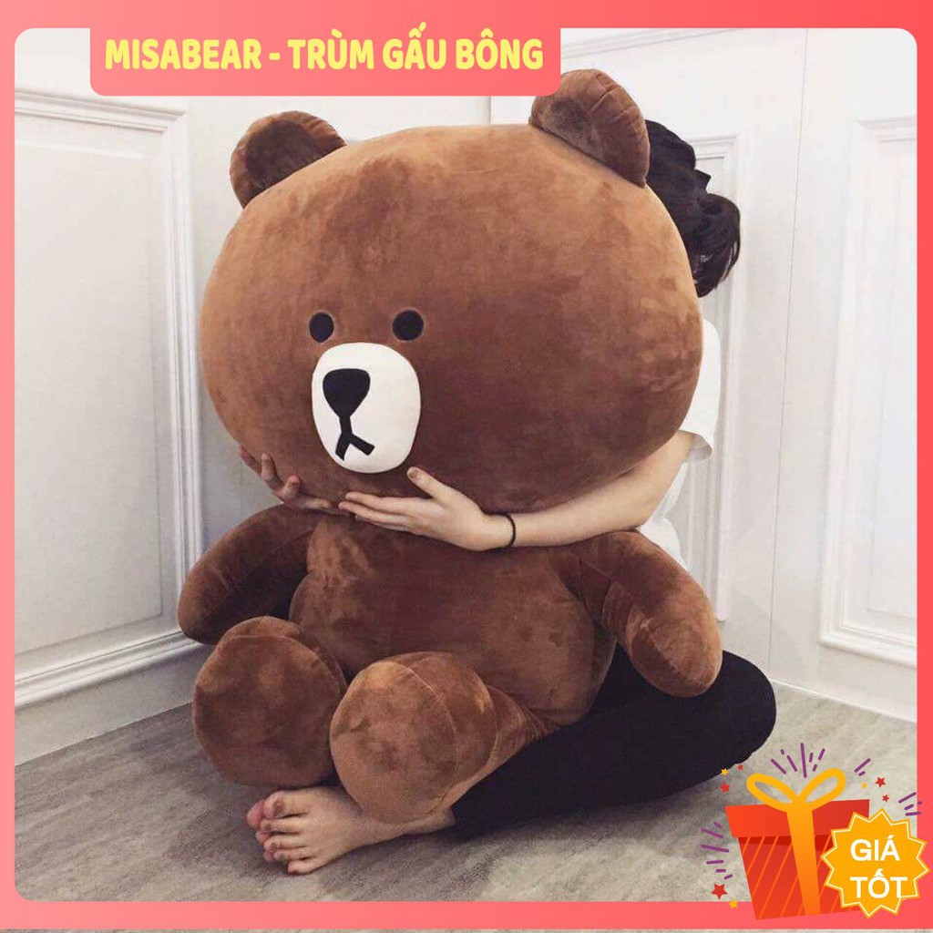 ( Rẻ vô địch ) Gấu bông cao cấp Brown khổ vải 1m4 Cao 1m2