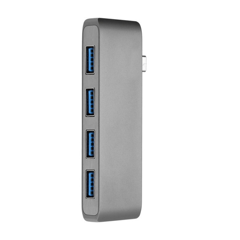 Bộ chuyển đổi USB 3.1 type-C sang HDMI 4K với 3 cổng USB C + đầu đọc thẻ TF SD 3.0 cho MacBook Pro/Air