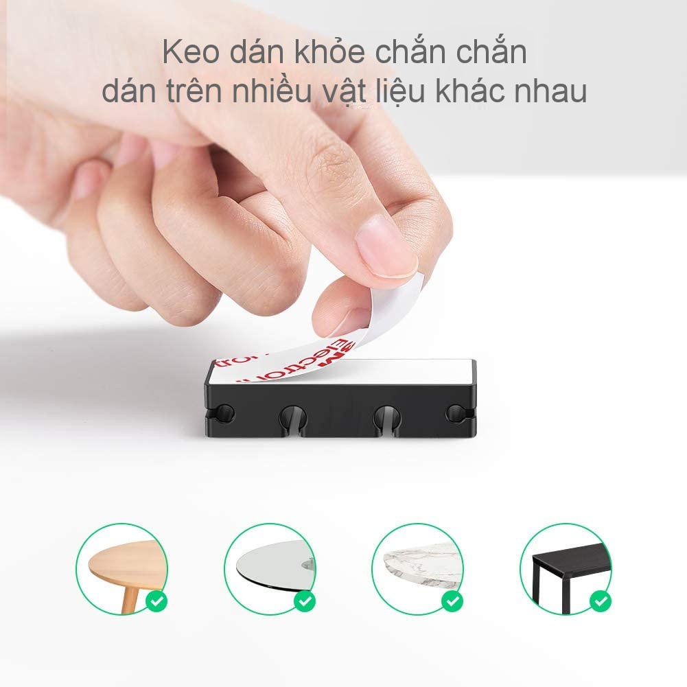 Kẹp cố định dây tai nghe, dây mạng, dây sạc giúp gọn không gian  UGREEN 70585