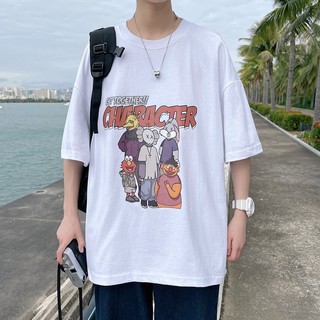 Áo Thun Nam. Nữ CARTOON Tay Lỡ Freesize Form Rộng Oversize CT59