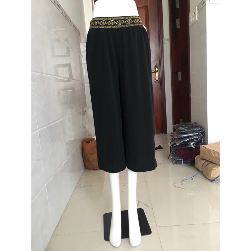 Quần thun lửng ống rộng trung niên