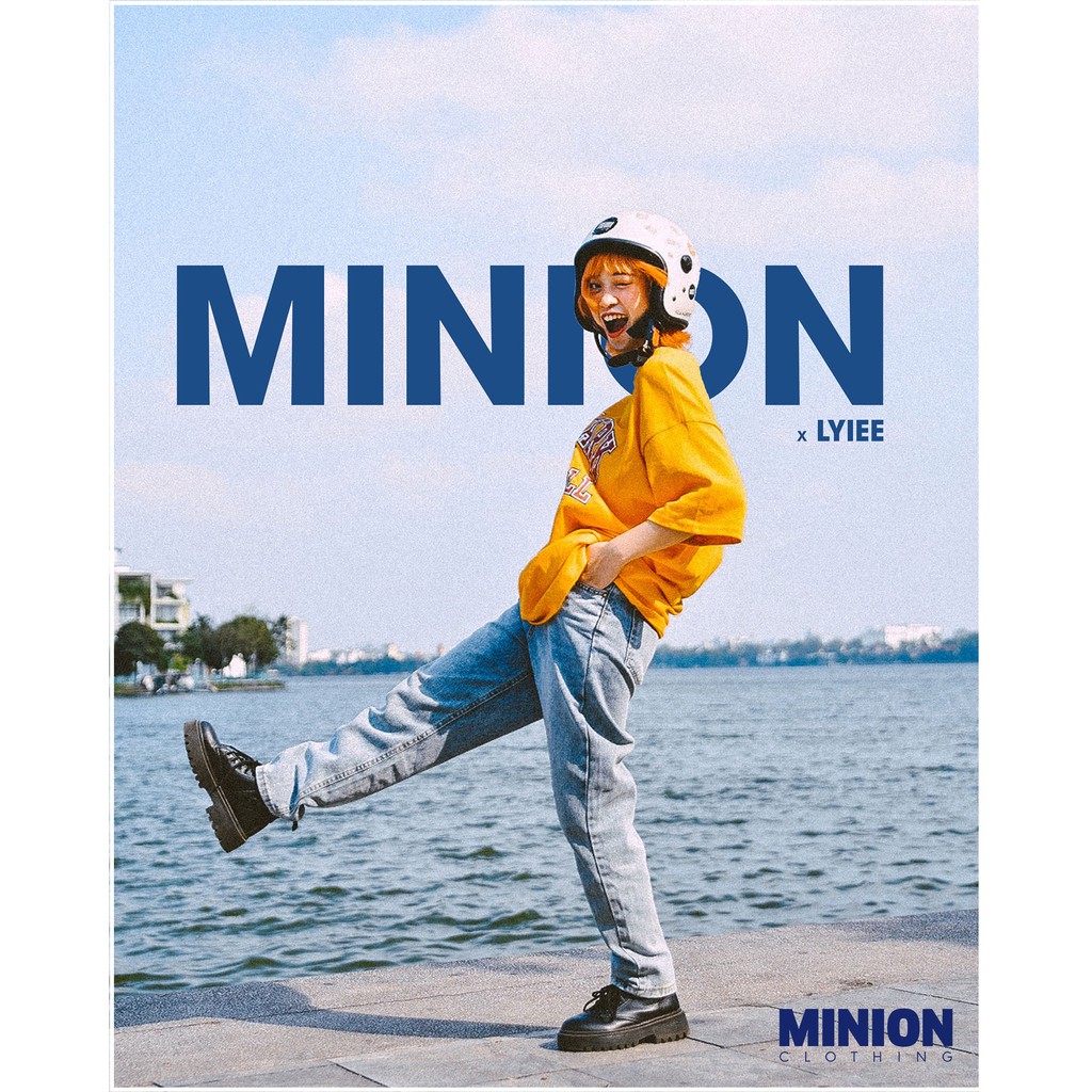 Quần baggy jeans Minion Clothing, cạp lưng cao, phong cách Ulzzang Streetwear Q209