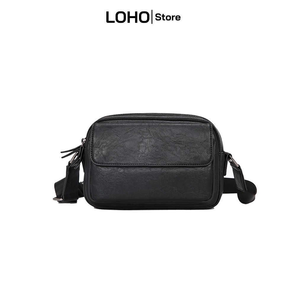 Túi đeo chéo da nam nữ cao cấp phù hợp cho sinh viên đi chơi di làm du lịch Loho thời trang mini hàn quốc chống nước Lv