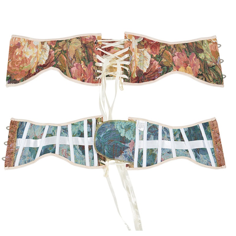 Áo Nịt Bụng Không Tay In Họa Tiết Hoa Phong Cách Cổ Điển Dành Cho Nữ