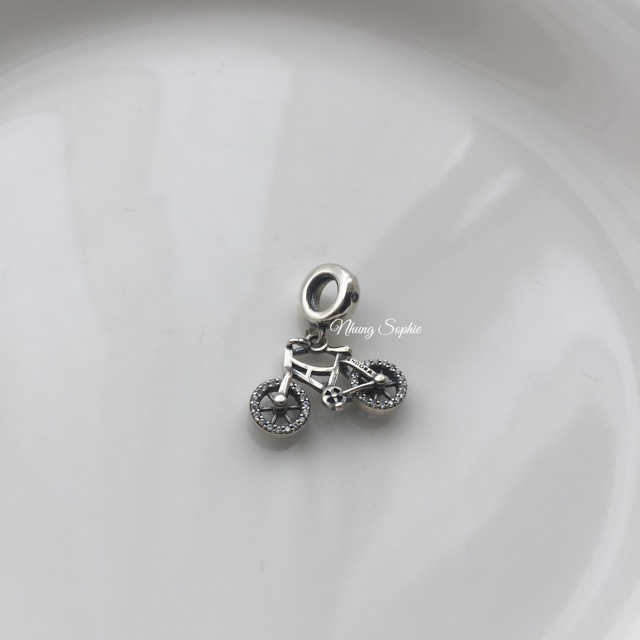Charm treo xe đạp bạc 925