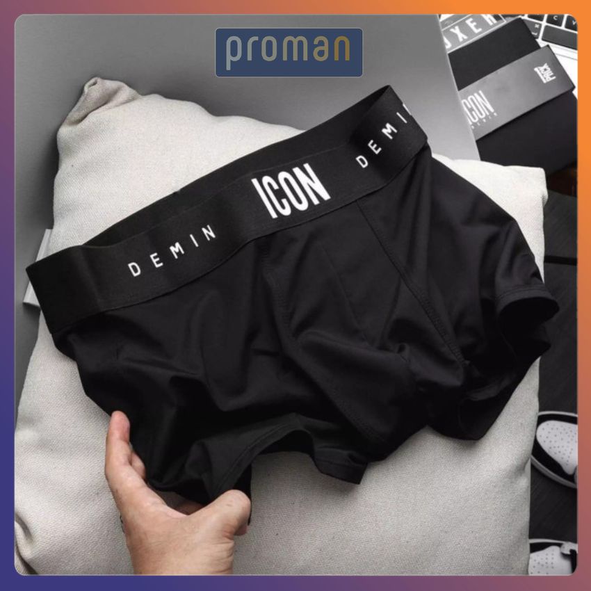 Quần Lót Nam Boxer ICON DEMIN Cotton - Sịp Đùi Nam Cotton Mềm Mịn Co Giãn 4 Chiều SI02 - PROMAN