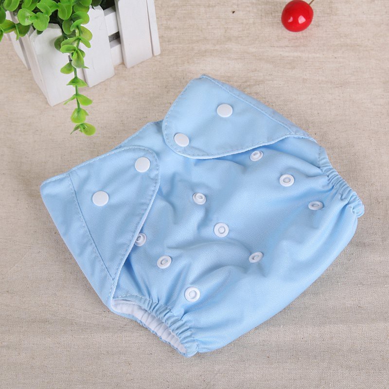 Quần Tã Cotton Pp Màu Trơn Chống Thấm Nước Có Thể Tái Sử Dụng Cho Bé Gái Sơ Sinh