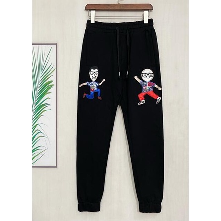 Áo sweater tay dài cổ tròn thêu hình nhân vật Zhang Zi D0LCE&GABBA mùa thu / mùa thu 2021 cho nam