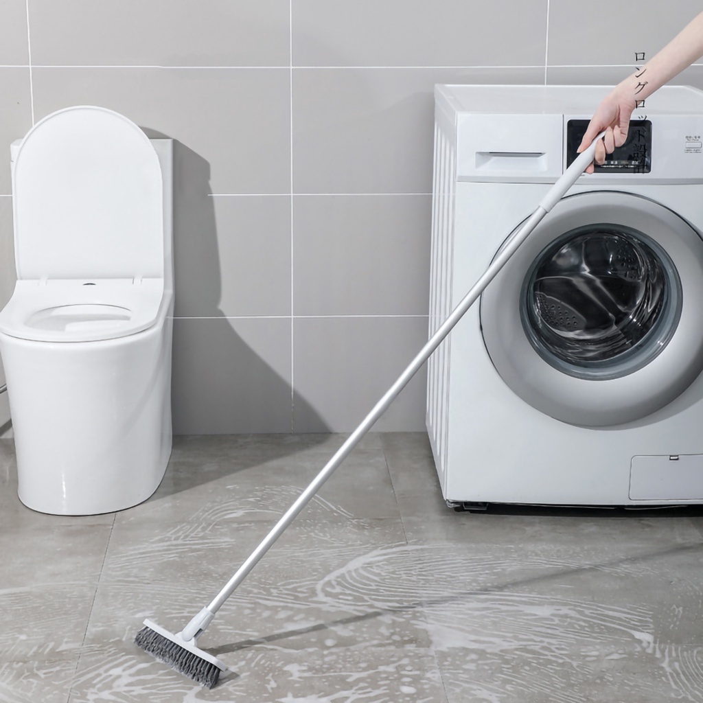 Cây chà sàn nhà tắm đa năng Living C, cây gạt nước sàn nhà kèm bàn chải xoay 180 độ